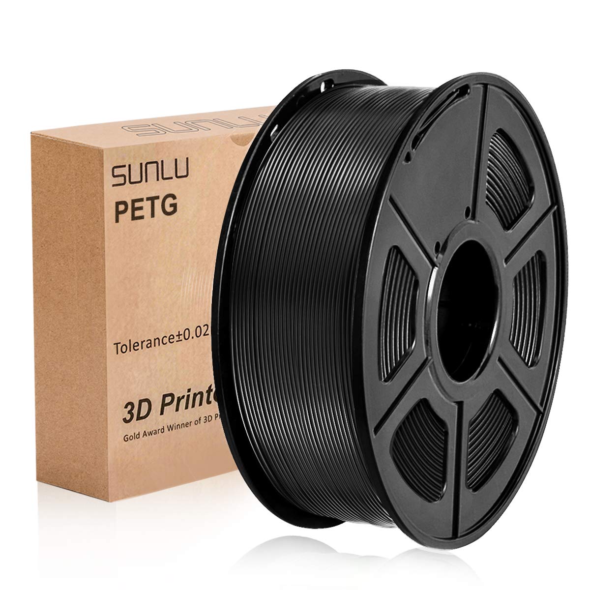 SUNLU PLA 3D Printer Filament 1.75mm 1KG/2.2lb Spool Black PLA Printer Filament 